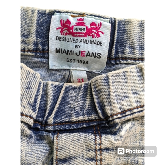 Jeans Est 1988, Size 31, Acid Wash, Stretch. NWT. Vintage Miami Jeans - Picture 5 of 10